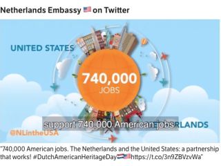 US jobs and economic ties with the Netherlands