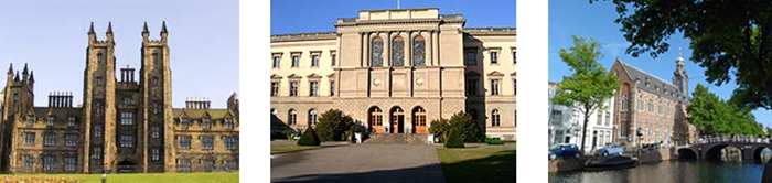 The intellectual centers in question: University of Edinburgh, Academy of Geneva, and University of Leiden
