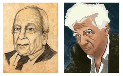Gadamer (left) and Derrida (right)