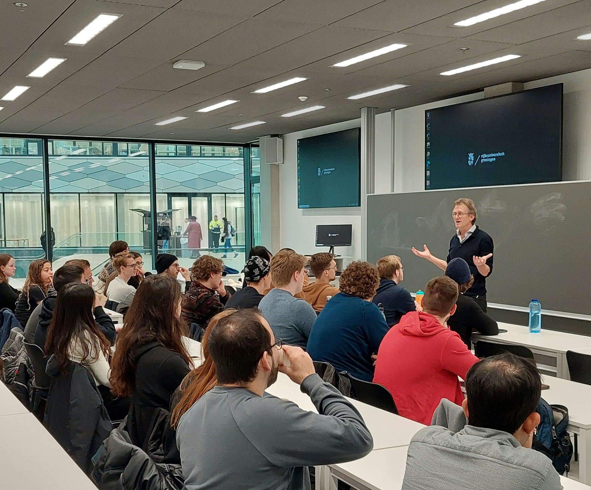 Eerste les van Ben Feringa in Feringa BuildingFirst lecture of Ben Feringa in Feringa Building