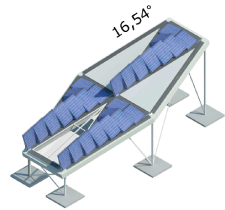 Zonnepanelen dak met vensters voor daglicht