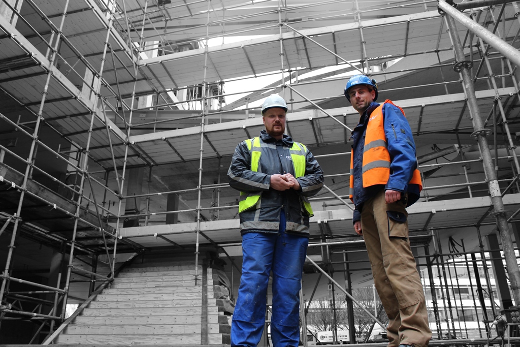 Gert Kramer (l) van Cofely en Gerard Elzinga (r) van Bouwconsortium Friso-Koopmans | december 2015