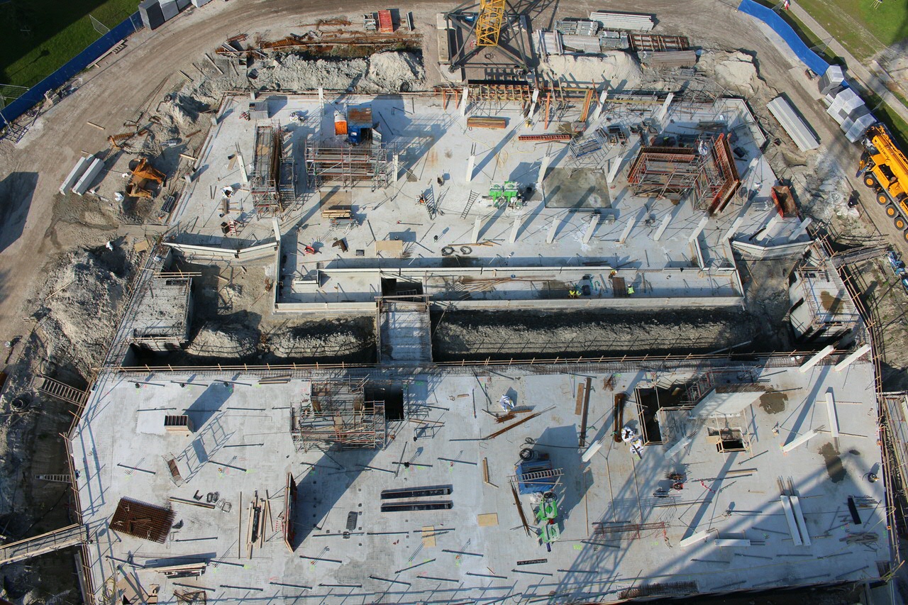 The ground floor from the crane | October 2015