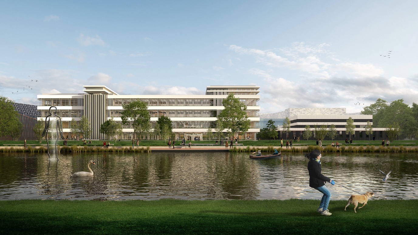 Interfacultair Learning Center vanaf de Duisenbergvijver