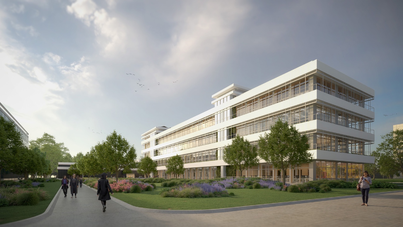 Het ontwerp bekeken vanaf de Energy Academy Europe