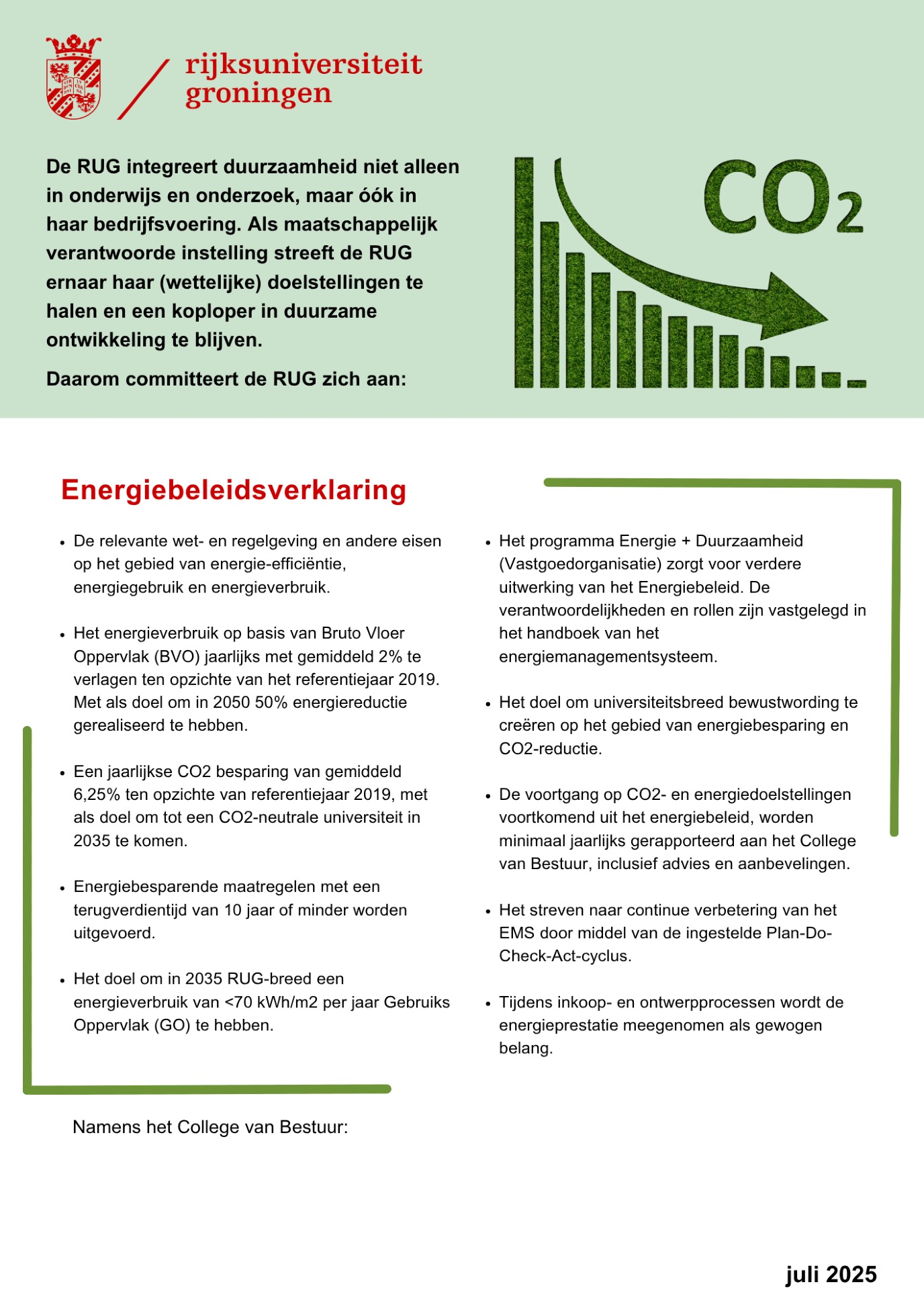 Energiebeleidsverklaring