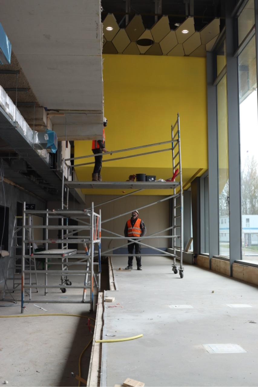 De gangzone wordt gereed gemaakt