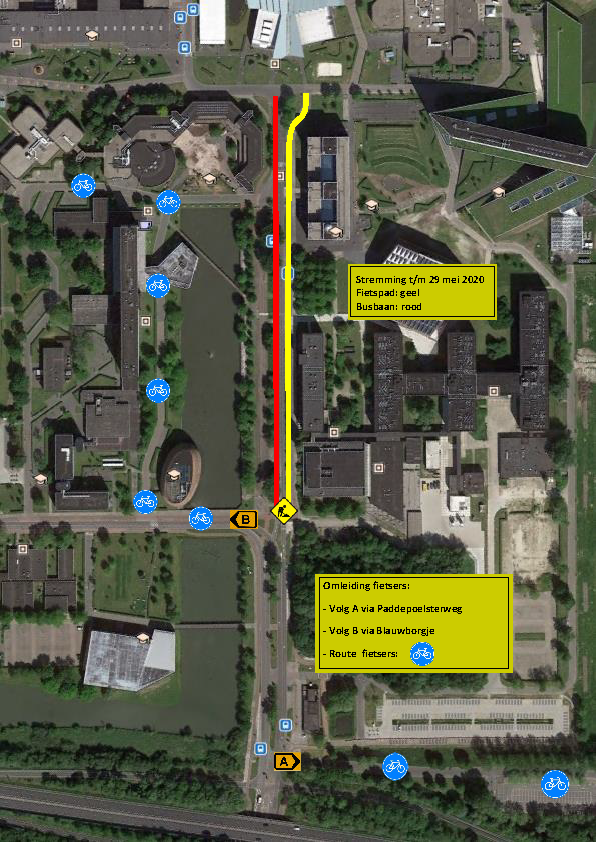 Omleiding fietsverkeerDetour for cyclists