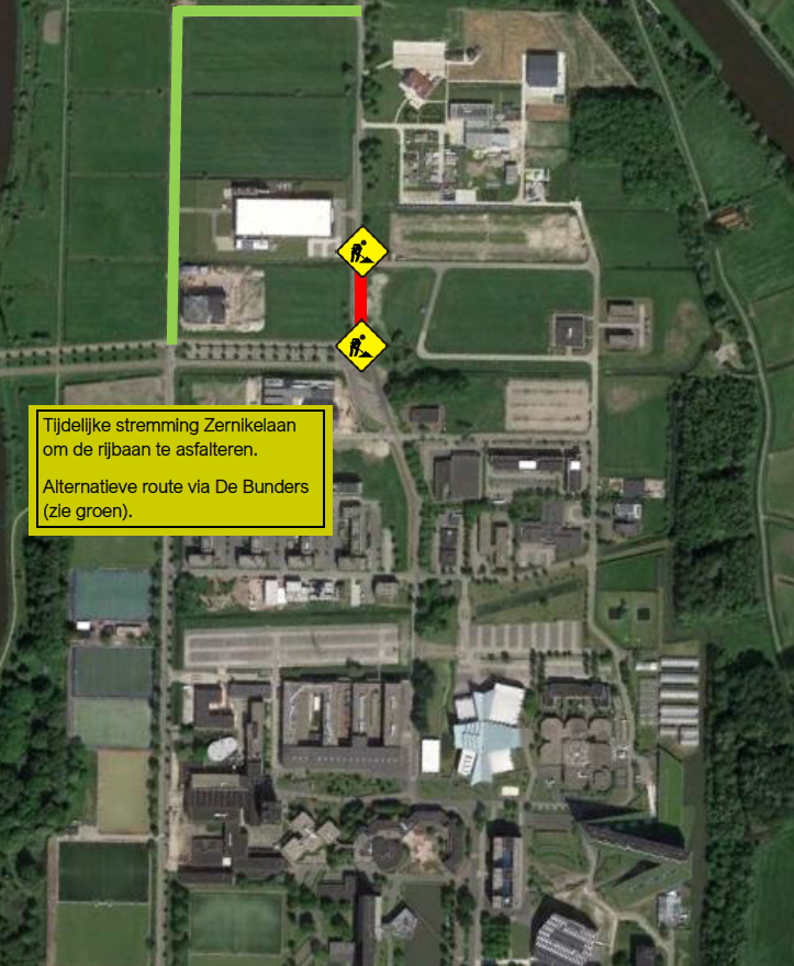 Verkeershinder Zernikelaan-NoordTraffic disruption Zernikelaan-North