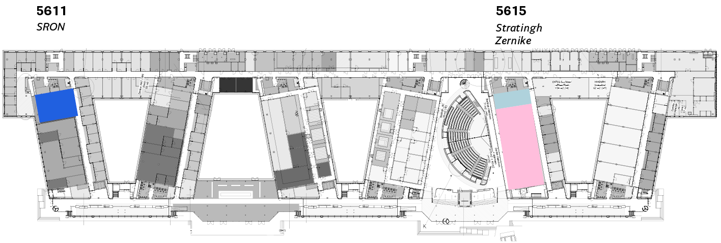 Locaties cleanrooms in Feringa Building