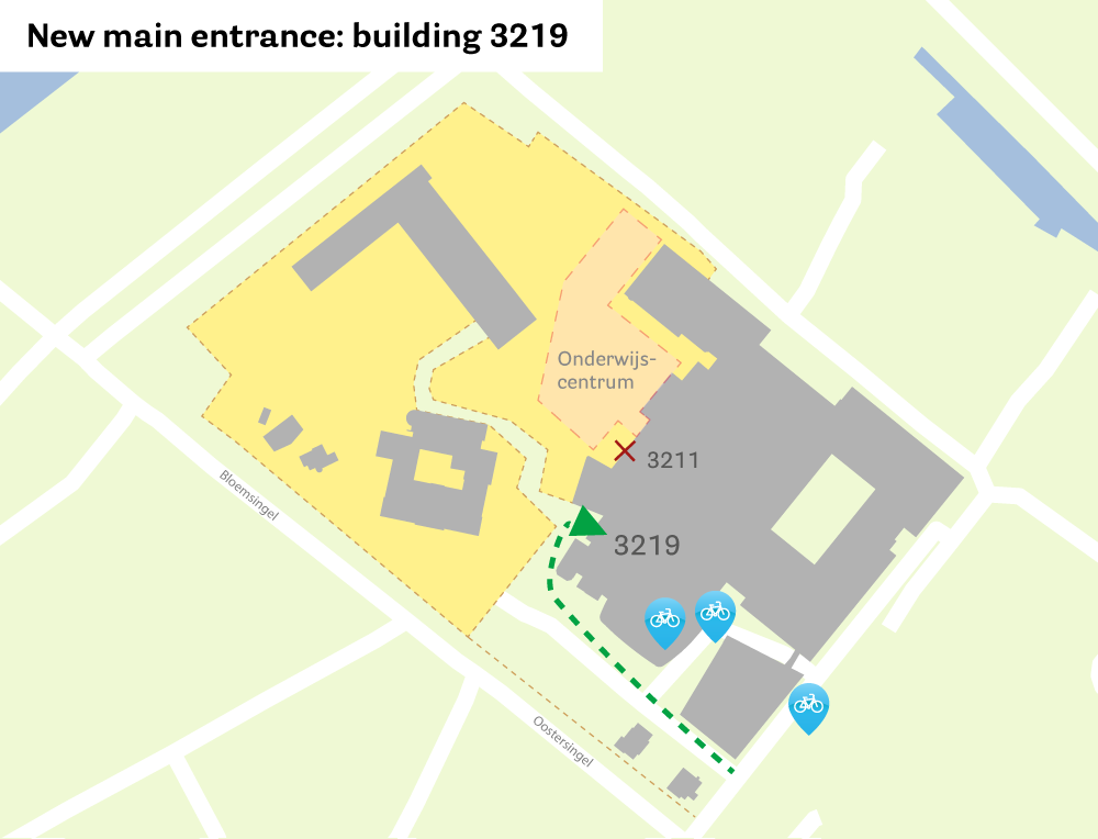 Relocation of main entrance Medical Sciences and Pharmacy