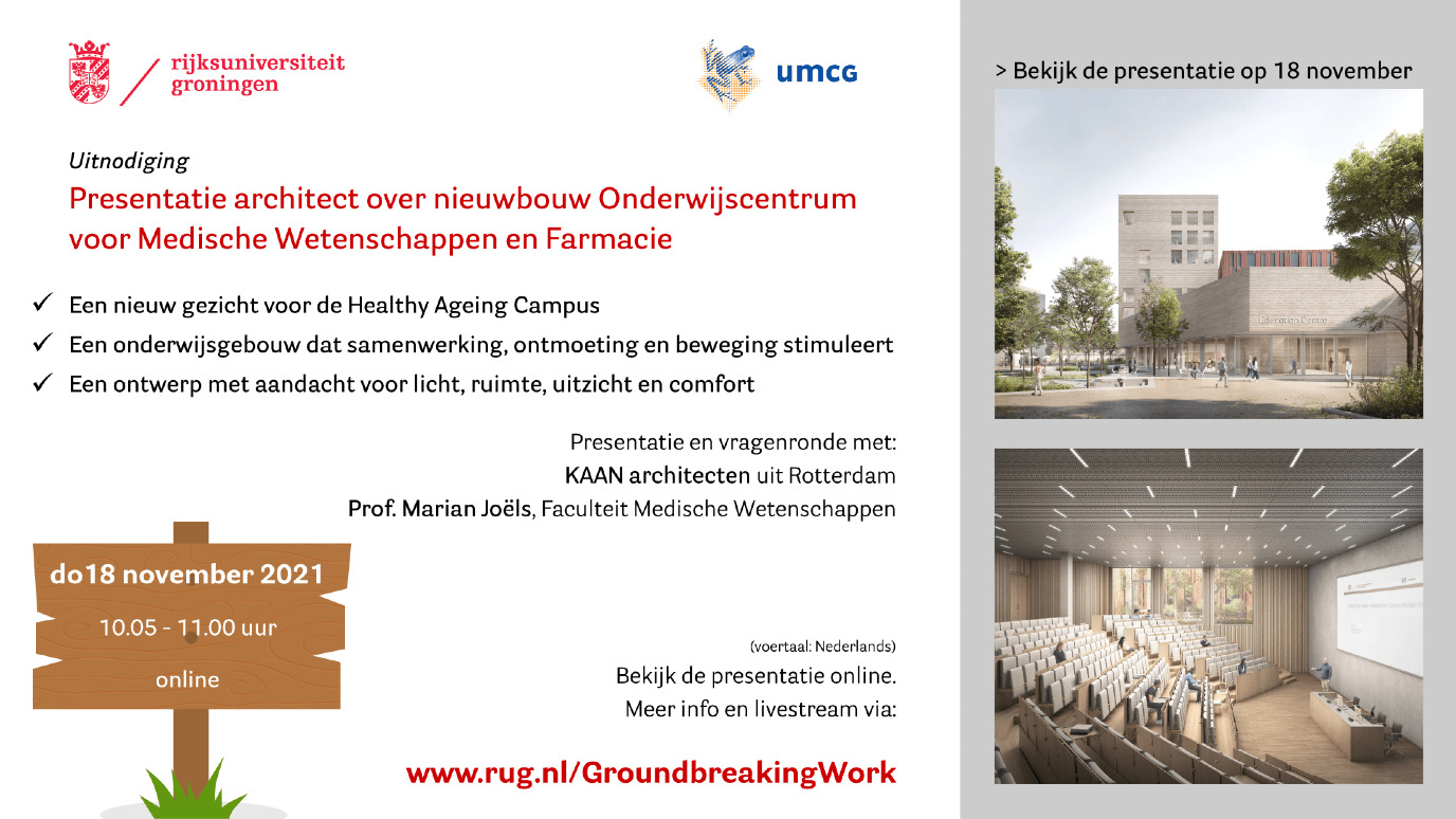 Uitnodiging 18 november 2021 | Presentatie ontwerp nieuwbouw Onderwijscentrum