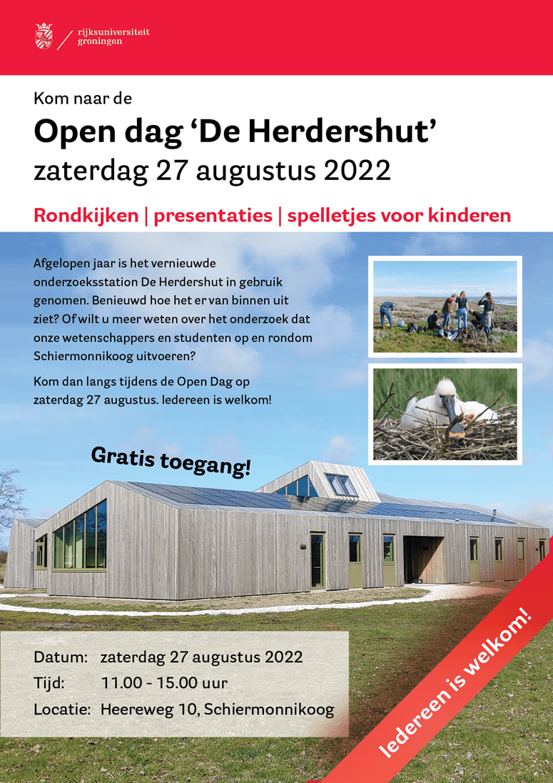 Poster Open Day 'De Herdershut', 27 August 2022