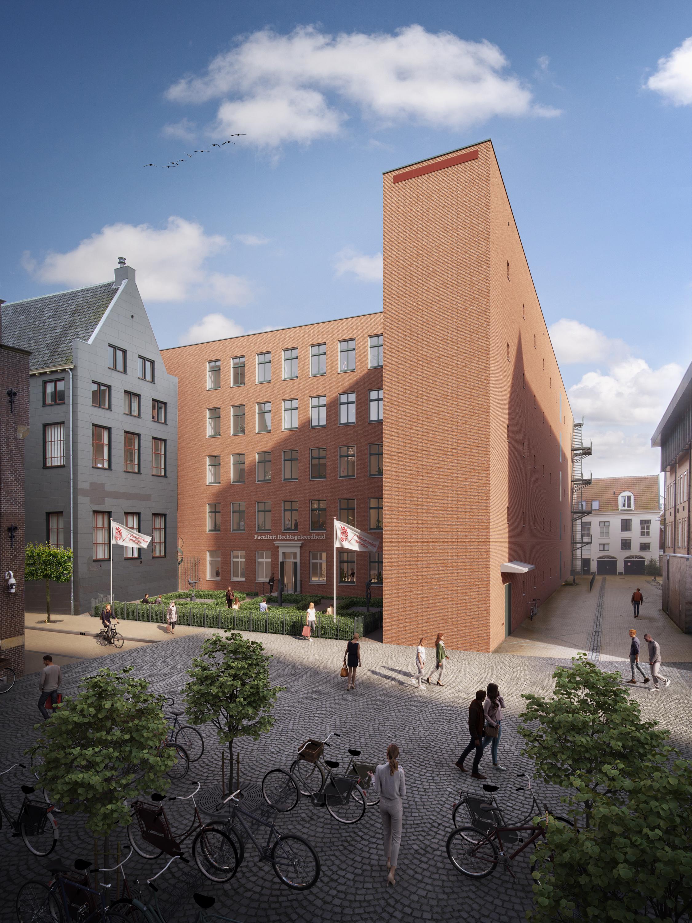 Impression of the building design from Broerplein (source: Cruz y Ortiz / Inbo)
