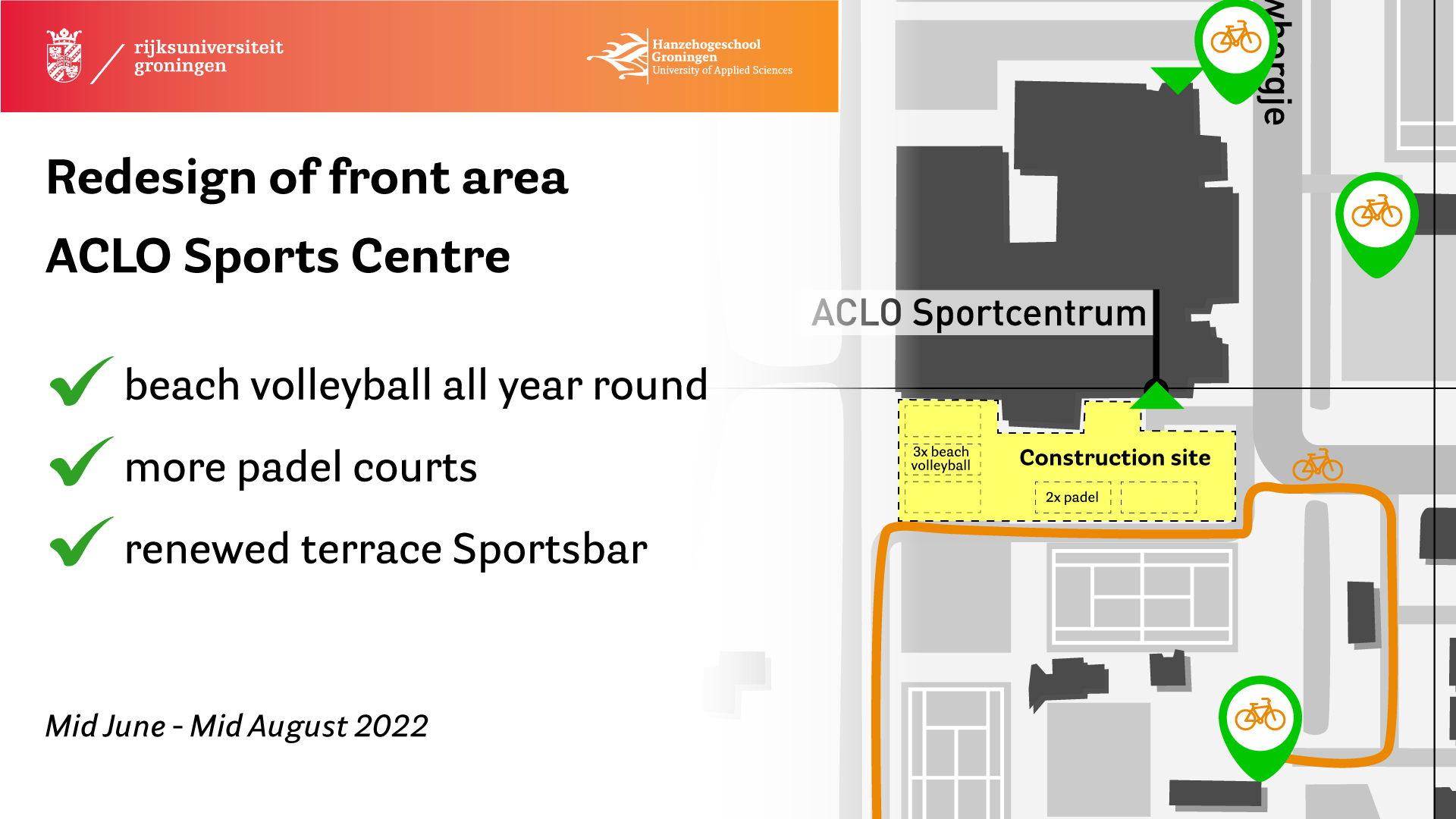 Herinichting voorterrein ACLO SportcentrumRedesign of front area ACLO Sports Centre