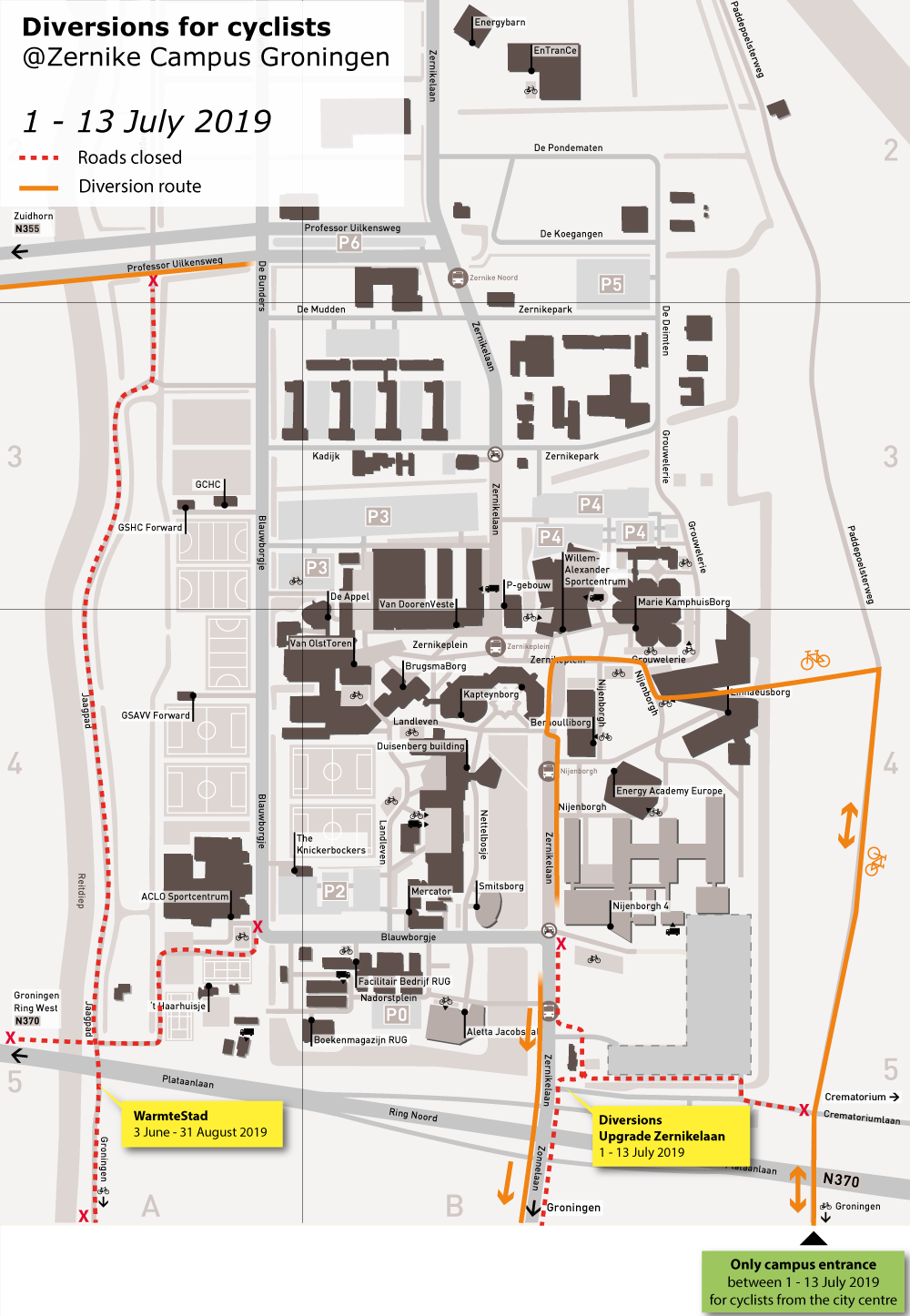 Fietsroutes 1-13 juli 2019