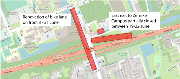 Exit east side closed between 19-22 June 2019