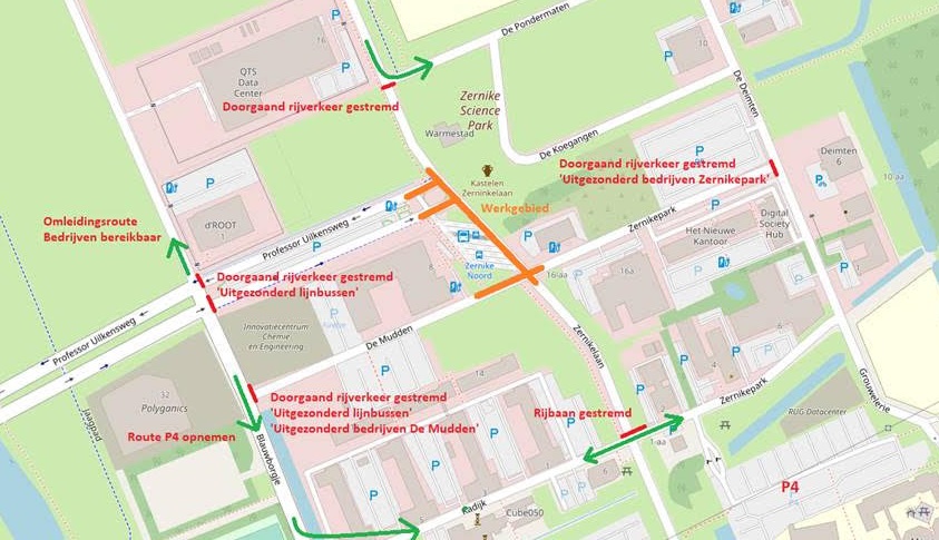 Zernikelaan closure due to renewal of bus lane