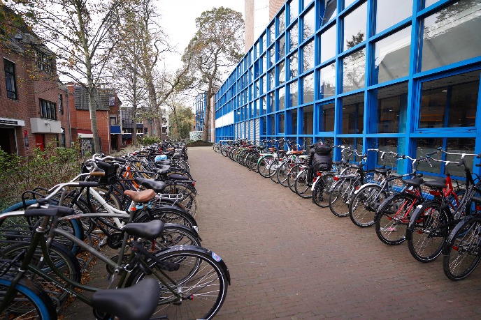 Bicycle parking area on site
