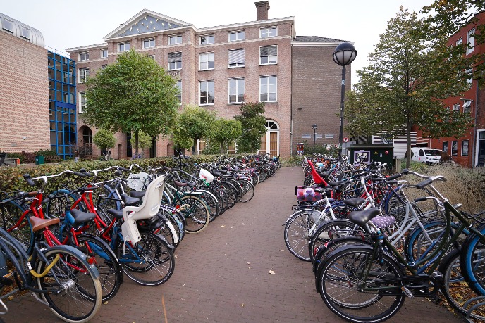 Bicycle parking area on site