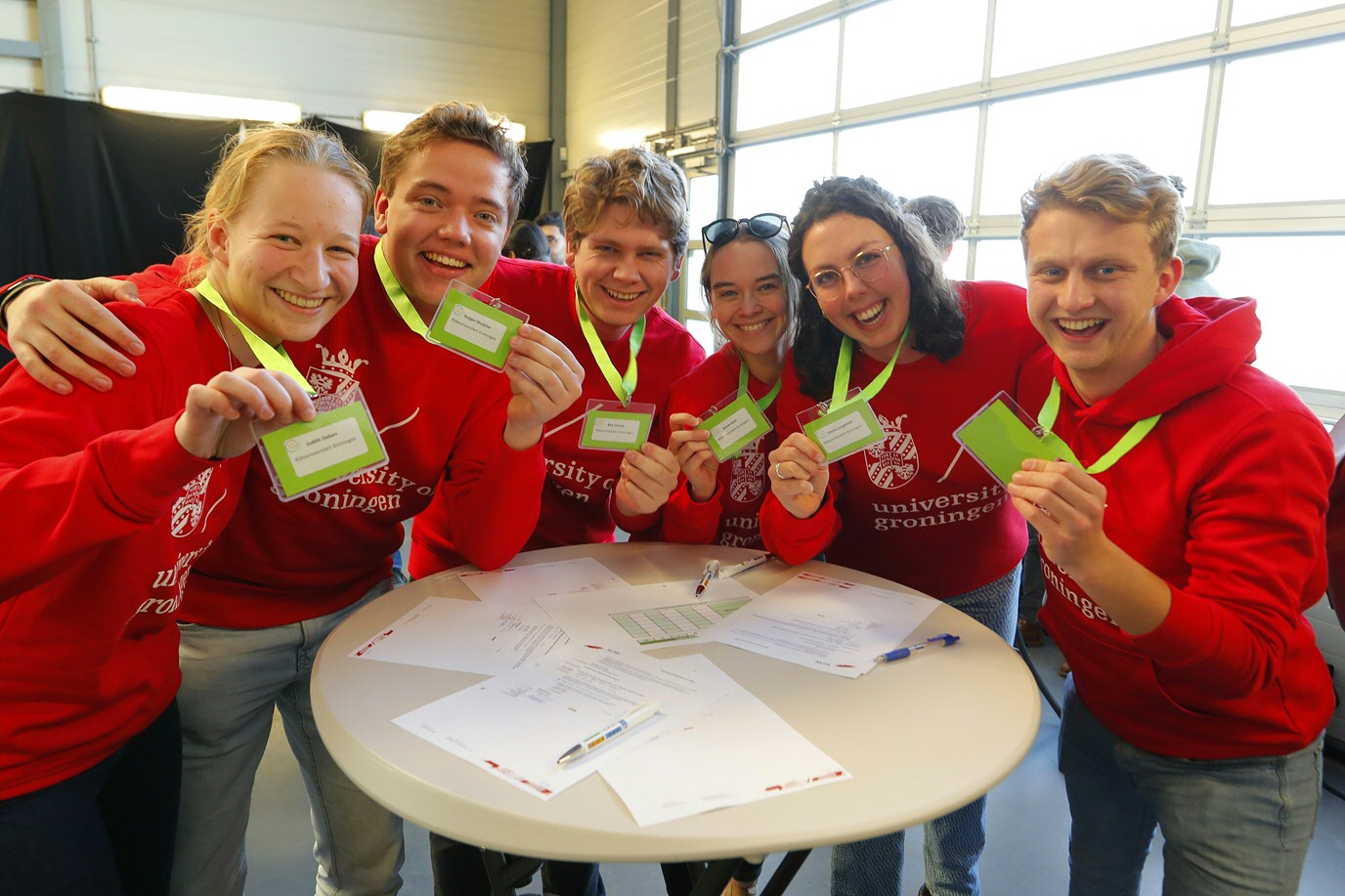 RUG-team vlnr: Judith Oeben, Rutger Wuijster, Rick Drenth, Ginnie Renz, Emma Langeveld en Maurice Stoffijn ©RDW