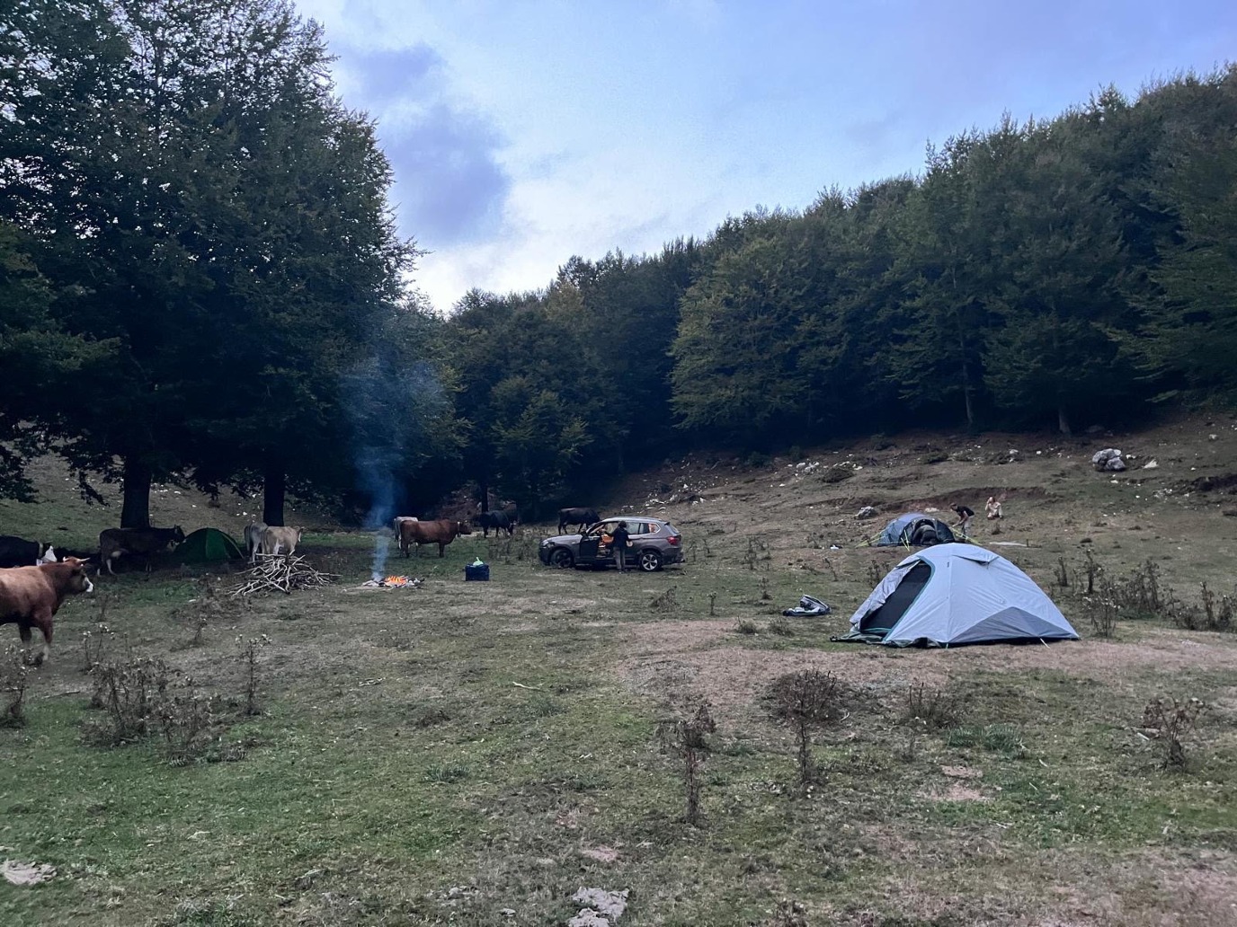 A mountain camp