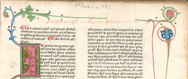 Foto 3: het medische werk van Avicenna gedrukt vóór 1473 door Adolf Rusch, exemplaar van de Bayerische Staatsbibliothek