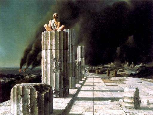 Symeon the Stylite, painting by Carel Willink