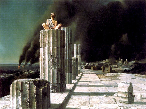 Simon de Pilaarheilige, schilderij van Carel Willink