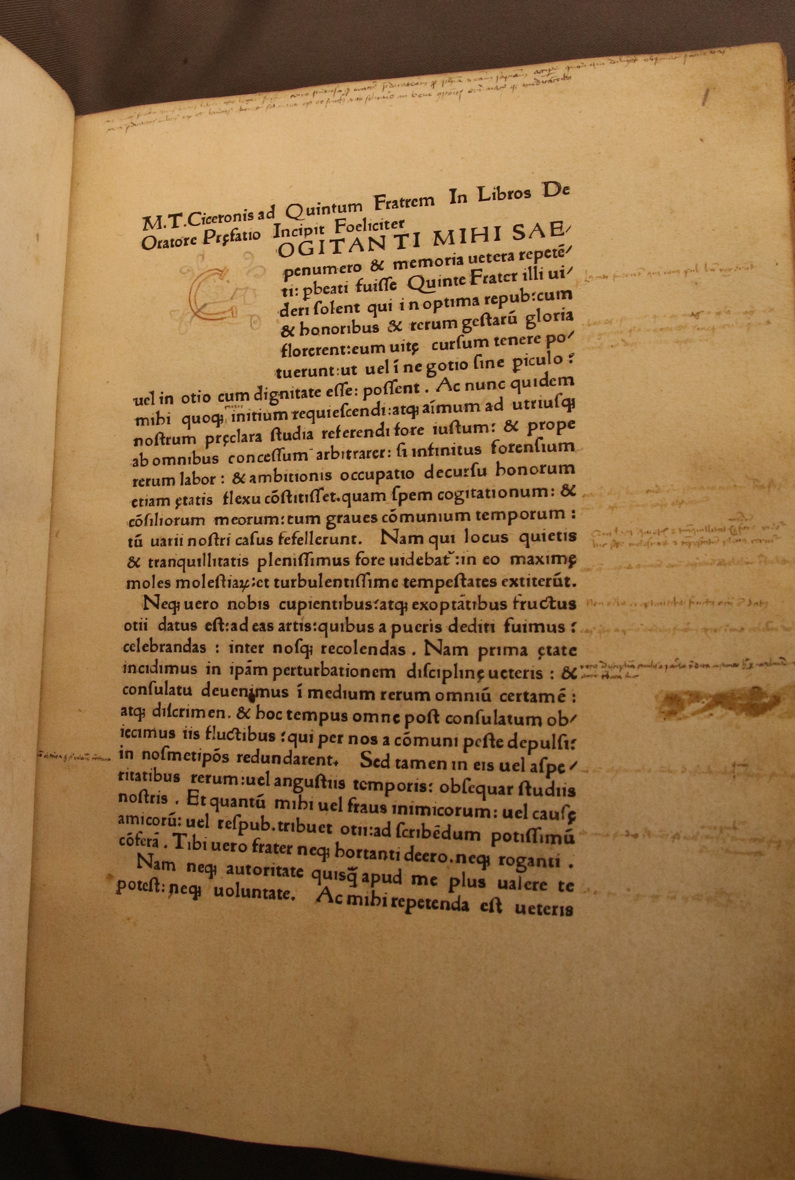 Ill. 5: Cicero, De Oratore (Venetië: Wendelinus van Spira, 1470), exemplaar UB Groningen 