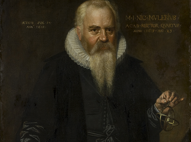 Nicolaus Mulerius (1654-1630), docent in de genees- en wiskunde, werd de eerste bibliothecaris van de universiteit. Hij deed dit op vrijwillige basis.