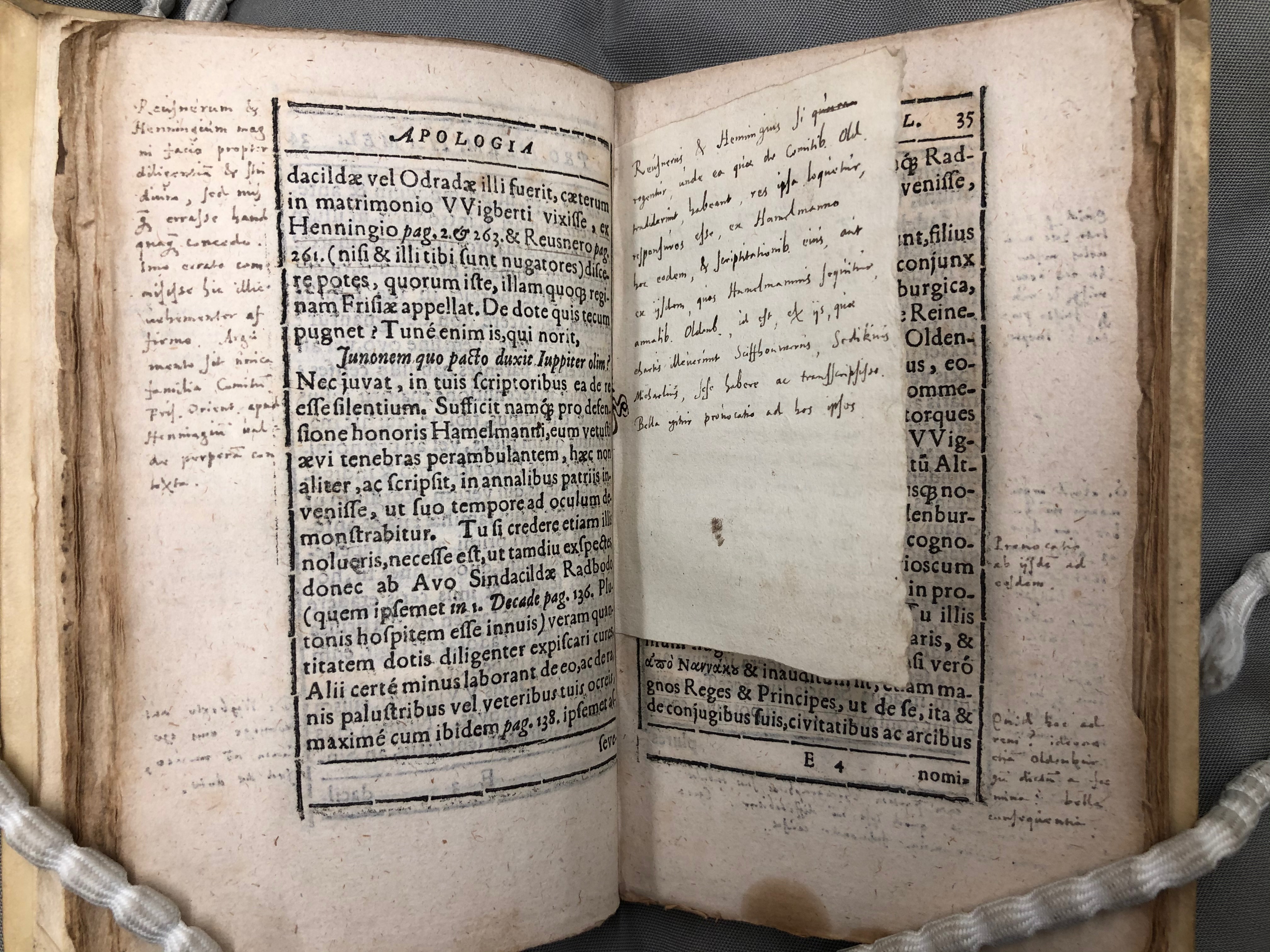 13. Emmius’ exemplaar van Giseckens Apologia, fol. 34v-35r13. Emmius’s copy of Gisecken’s Apologia, fol. 34v-35r13. Emmius’ Exemplar von Giseckens Apologia, fol. 34v-35r