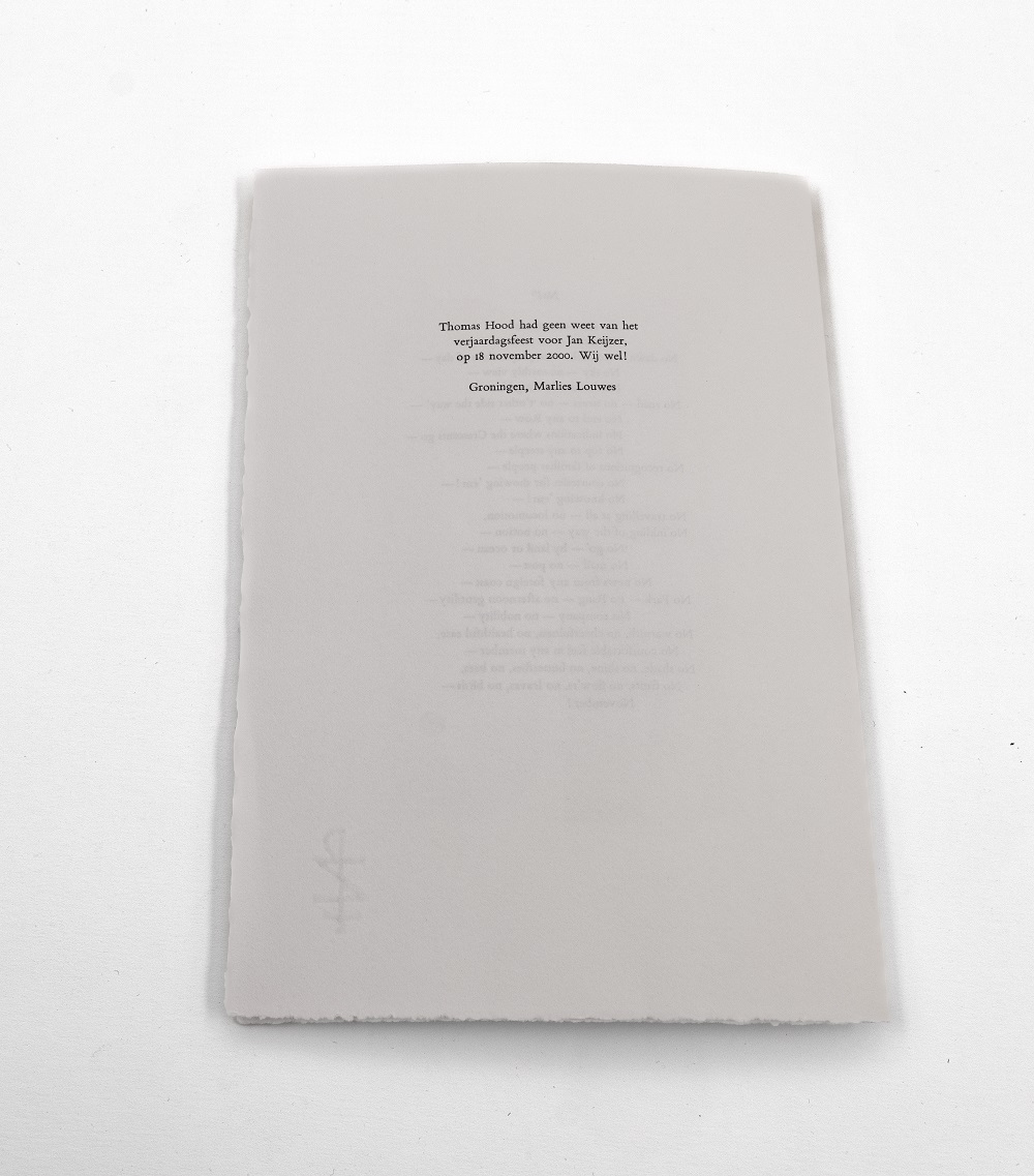 Thomas Hood, ‘No’, Marlies Louwes (2000)