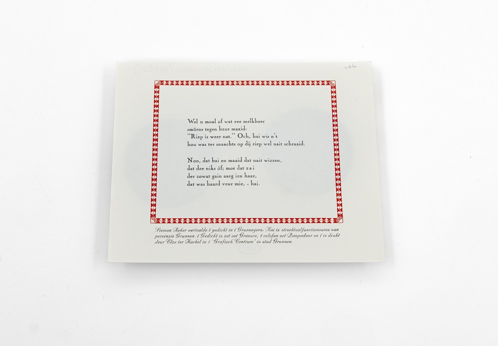 [Piet Paaltjens], ‘Wel n moal of wat zee melkboer...’, vertaling Siemon Reker, De Vier Seizoenen (ca. 1990).