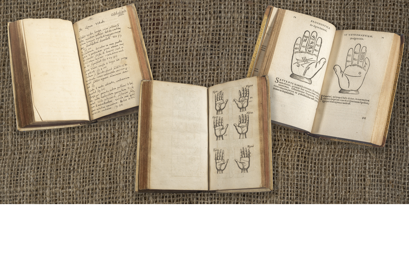 Een ander boek met gebruikerssporen is Nicolaus Pompeius’ 'Praecepta chiromantica' (1682). In dit boek over handleeskunde is achterin informatie overgeschreven uit een boek van Johannes ab Indagine. Daarnaast zijn er ook handleeskundige afbeeldingen ingeplakt.