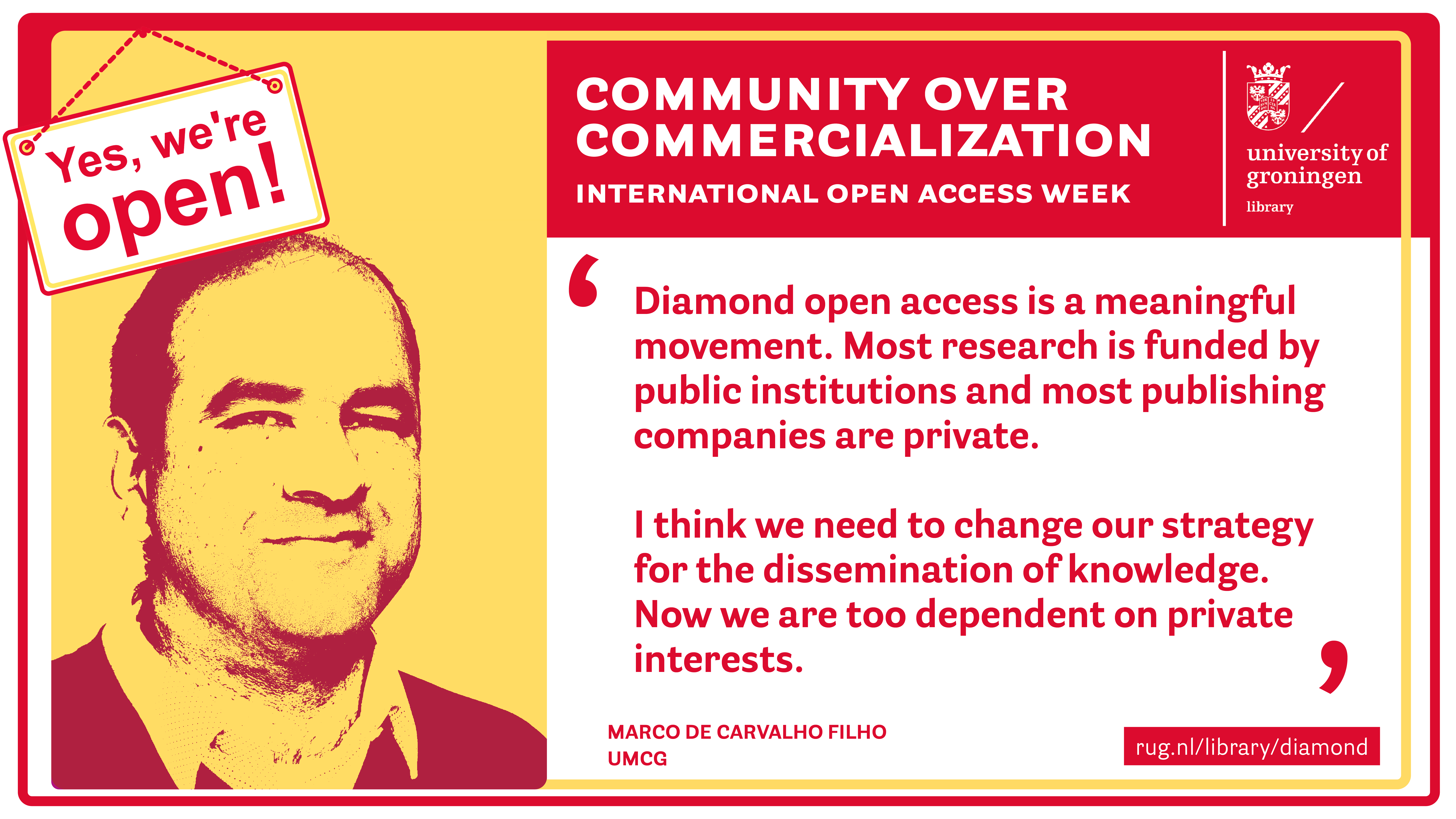 Slide met statement Marco de Carvalho Filho 