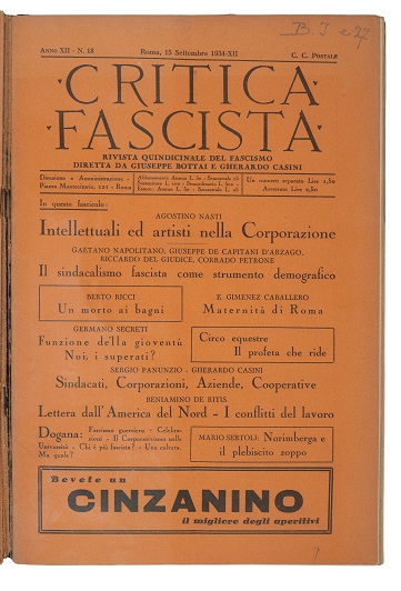 frontcover Critica Fascista