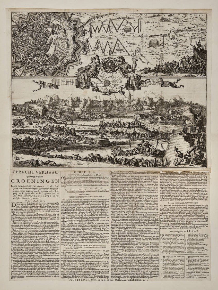 Figure 3: “De belegringh van Groeningen”, krt-1672-grs-bvg, https://facsimile.ub.rug.nl/digital/collection/Kaarten/id/1111/