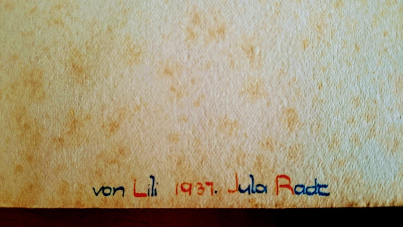 Handwriting of Jula Radt-Cohn