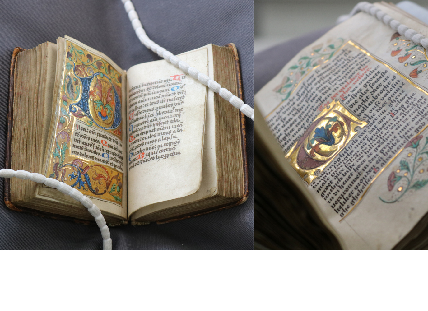 Getijdenboek (links) en gebedsboek uit Thesinge