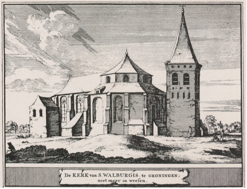 The Walburg Church in L. Smids, Schatkamer der Nederlandsse oudheden [Treasury of Dutch antiquities] (Am-sterdam 1711), p. 374/375. In 1711, this church had indeed been “no longer in existence” for nearly a century. UBG UF 13