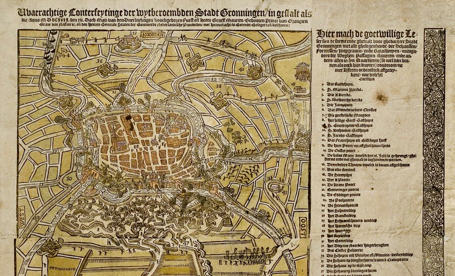 True depiction of the famous City of Gronningen, 1594. UBG uklu 01-07-14