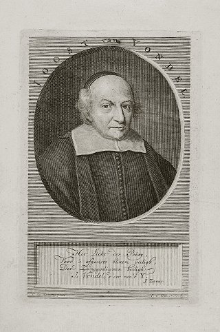 Portret van Vondel (uit Palamedes, Hekeldigten, 1707; uklu Vondel 29)