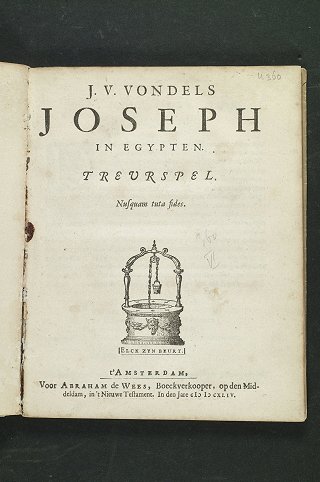 Titelpagina van uklu VONDEL 40