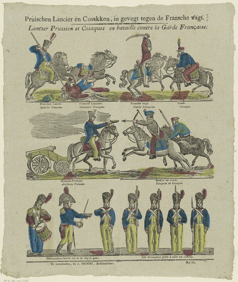 3a. Pre-1830 Print: ‘Prussian Cavalier and Cossacks’ (uklu 05-20-038)