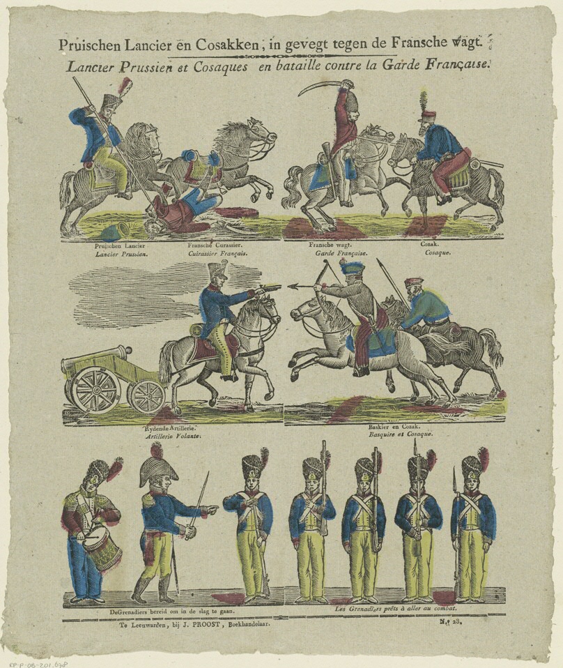 3a. Prent van vóór 1830: ‘Pruischen Lancier en Cosakken’ (uklu 05-20-038)