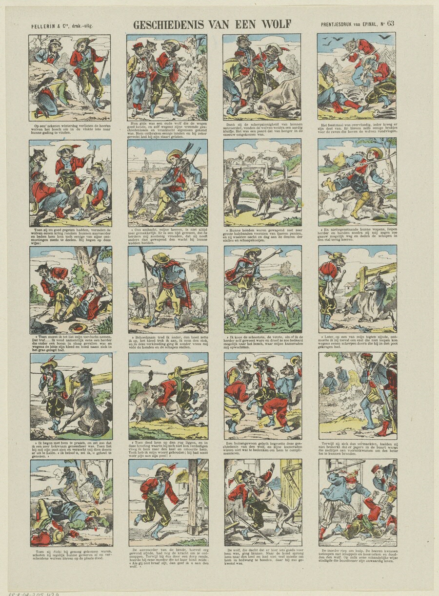 8b. Gruwelijke afbeeldingen: ‘Geschiedenis van een wolf’ (uklu 05-21-101)