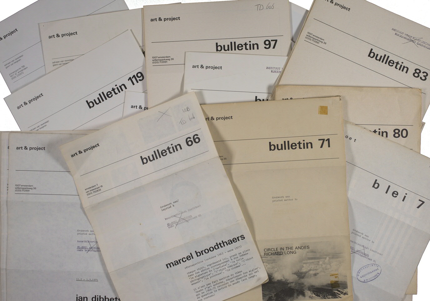Galerie Art & Project: Bulletins, 1968-1989