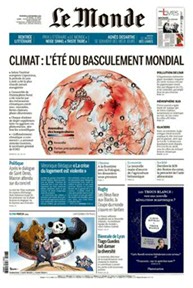 Front page issue Le Monde