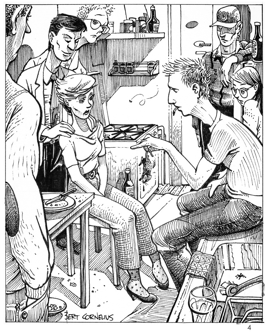 4. Een vroege tekening, met pen en arceringen...